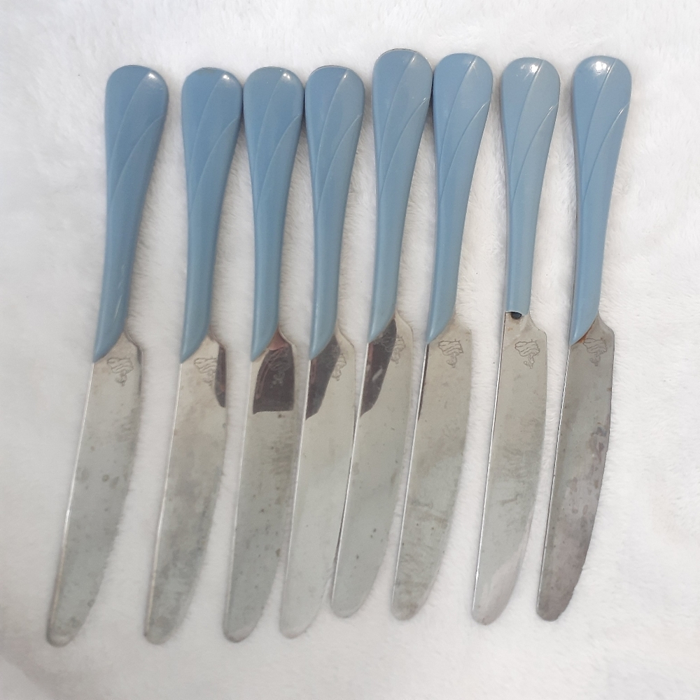 Fiesta Periwinkle Swirl Butter Knives Vintage